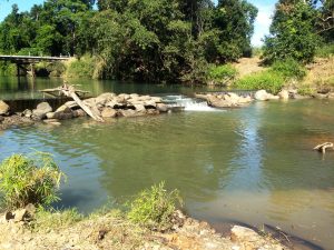 Gregory River Double Drop Cross Vane Structures weir.