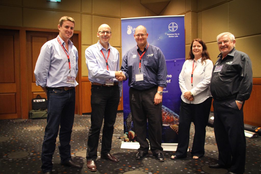Richard Dickmann from Bayer CropScience and Rob Cocco, CEO of Reef Catchments