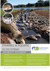 Catchment Solutions capability statement fisheries.