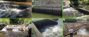 Fish barrier types identified by Catchment Solutions that require fish ladder (fishway) construction and fishway monitoring.